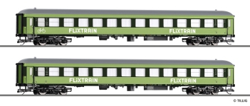 Tillig 01101 - TT - 2-tlg. Set Personenwagen Flix Train, Ep. VI